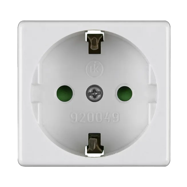 Socket outlet, Two-pole with protective plate