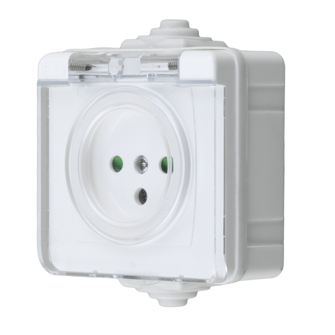 Контакт с прозрачен капак, IP54